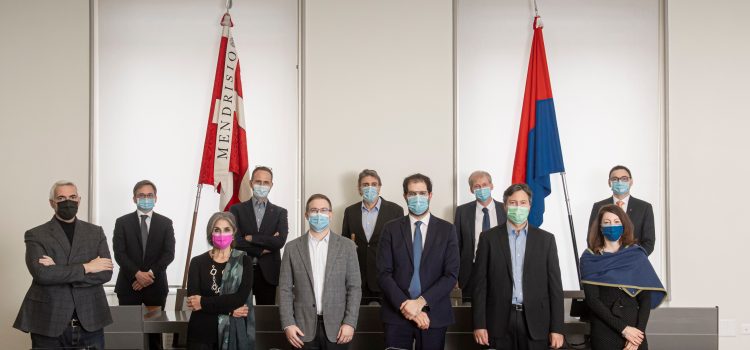 Incontro conviviale tra il Consiglio di Stato e il Municipio di Mendrisio.