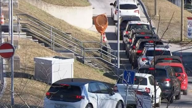 Auto in coda per il test Covid